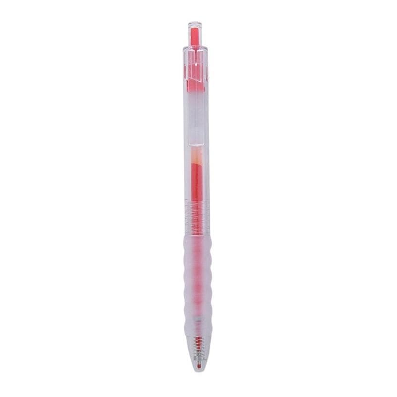 Gel Inks Pens 0.5MM Tip Retractable Gel Pen Quick Drying Exam Writing Tool for Student Office Worker Writing Note Taking red