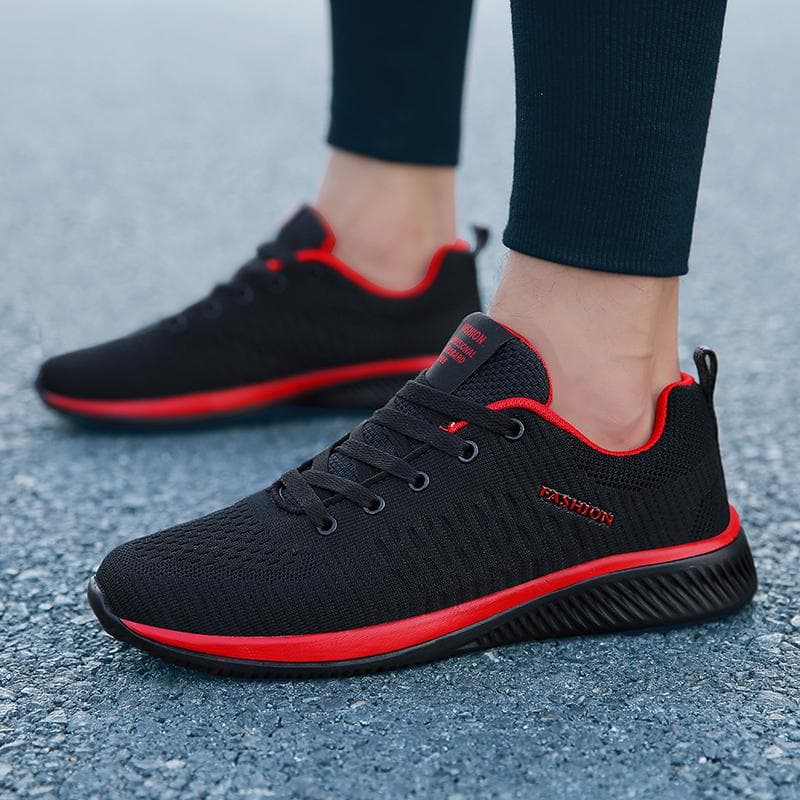 Athletic Shoes for Men Shoes Sneakers Black Shoes Casual Men Women Knit Sneakers Breathable Athletic Running Walking Gym Shoes 45 red