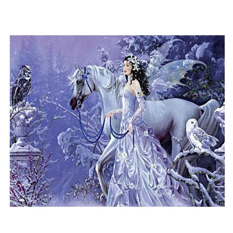 Diamond Painting Horse Fairy Full Round Drill Home Decor Picture of Rhinestone Diamond Embroidery 20X30CM