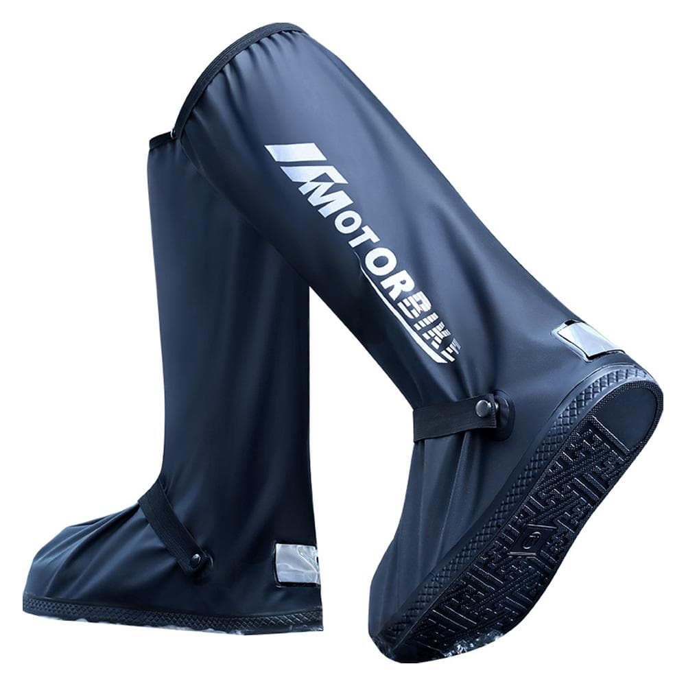 High Tube PVC Waterproof Shoe Covers Reusable Rain Boot Shoe Cover with Reflector XL