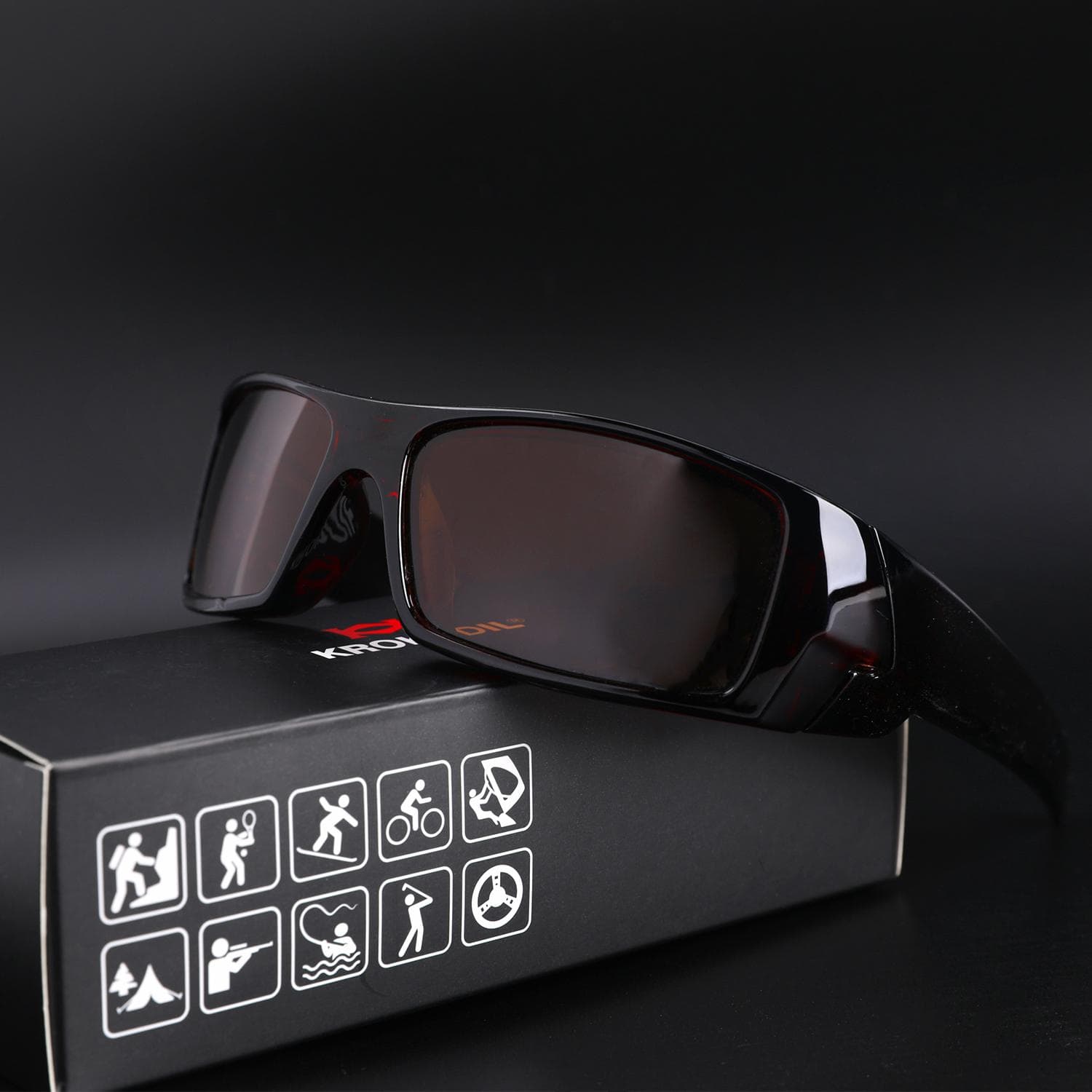 Trendy Retro Sunglasses for Men Women UV400 Protection Wrap Around Sports Vintage Rectangular Eyewear