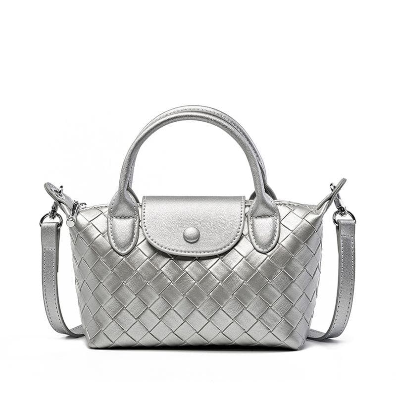 Niche Design Leather Bag Fashion Leather Woven Women's Bag Dumpling Bag Mobile Phone Bag Crossbody Bag