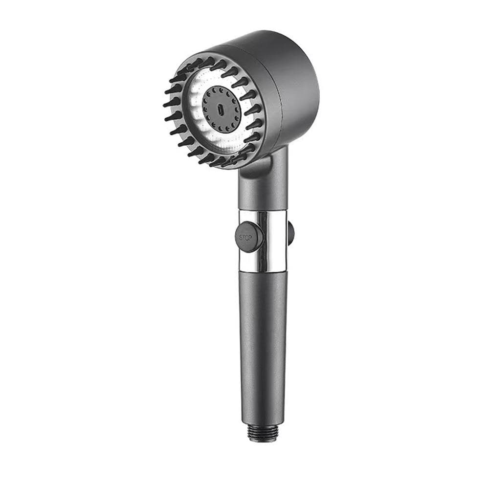 High-Pressure Shower Heads with Scalp Massager for Skin & Hair Care, Detachable Filtered Shower Head dark gray