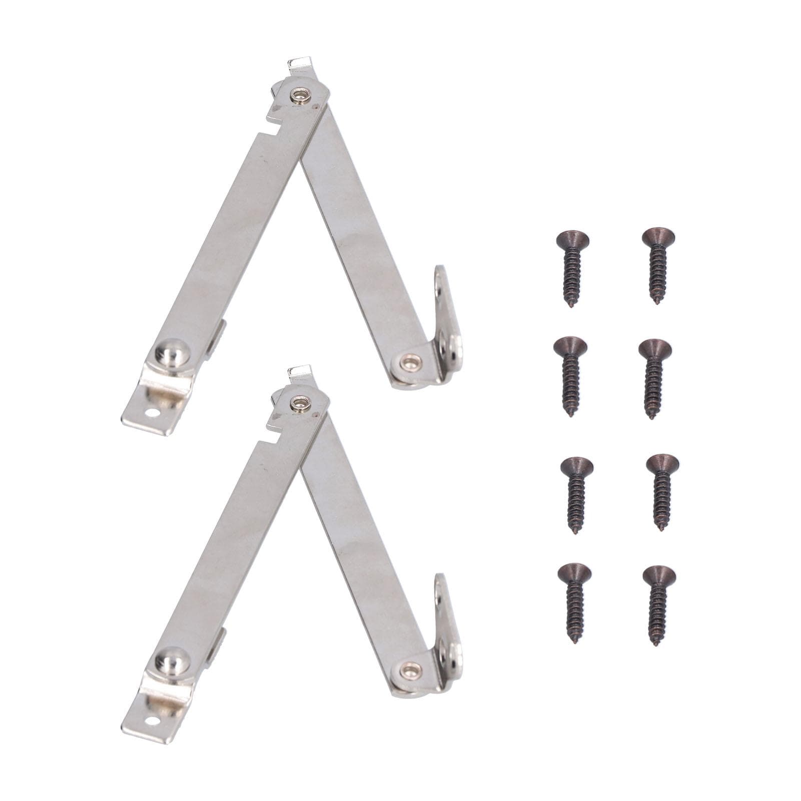 2 Set Folding Support Hinges Lid Lift Up Stay Hinge for Wooden Boxes Cabinet Cupboard Furniture
