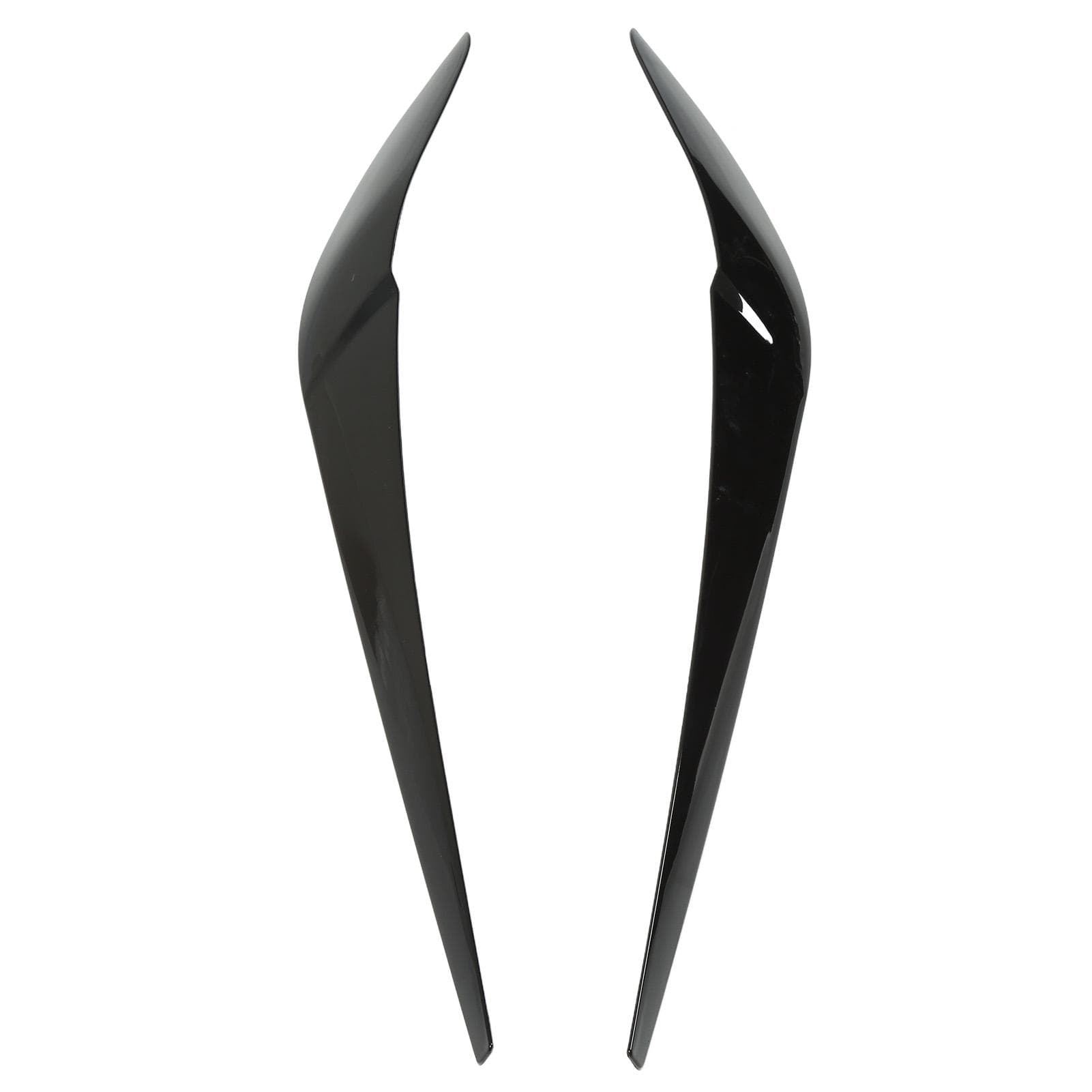 2pcs Headlight Eyebrow Gloss Black Left Right Decorative Replacement for X3 F25 X4 F26 2014?2018