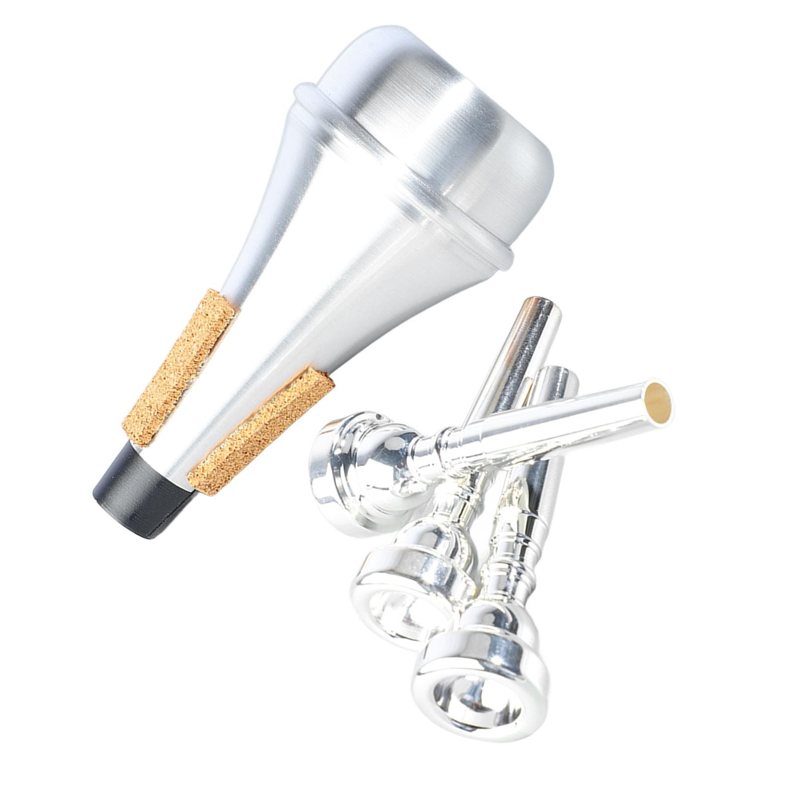 Trumpet Mouthpiece Mute Set 3C 5C 7C Practice Silencer Combination Replacement Musical Instrument