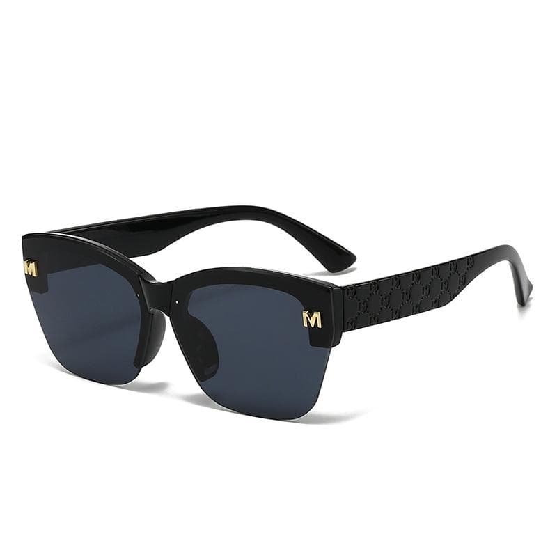 Fashion Brand Luxury Designer Sunglasses Women M Letter Oversized Vintage Shades Elegant Outdoor Trendy