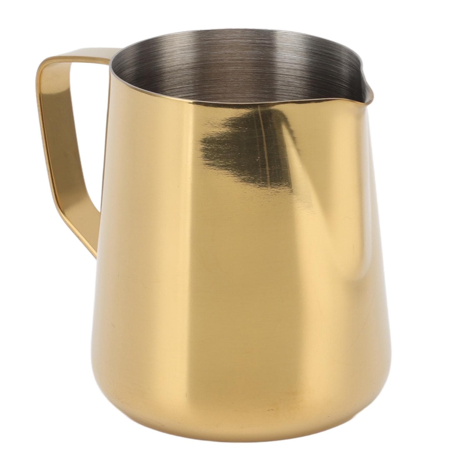 Milk Frothing Pitcher Stainless Steel Milk Jug Coffee Frothing Pitcher for Milk Tea Shop Cafe 350ML 550ML Gold