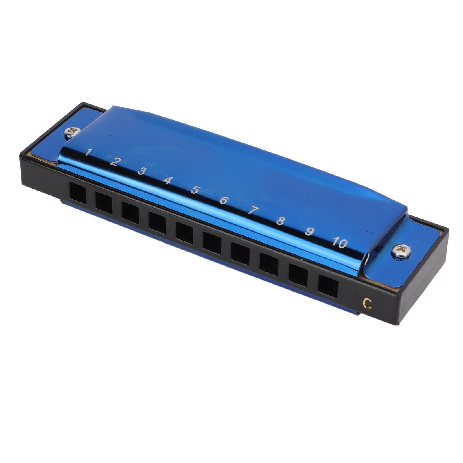 Harmonica C Key 10 Holes Diatonic Scale Mouth Organ Musical Instrument for BeginnerDark Blue dark blue
