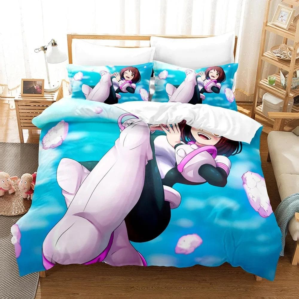 Anime My Hero Academia 3D Printed Bedding Set Cartoon Duvet Cover Pillowcases Comforter Bedding Set Bedclothes Home Textiles AU King 240x210cm