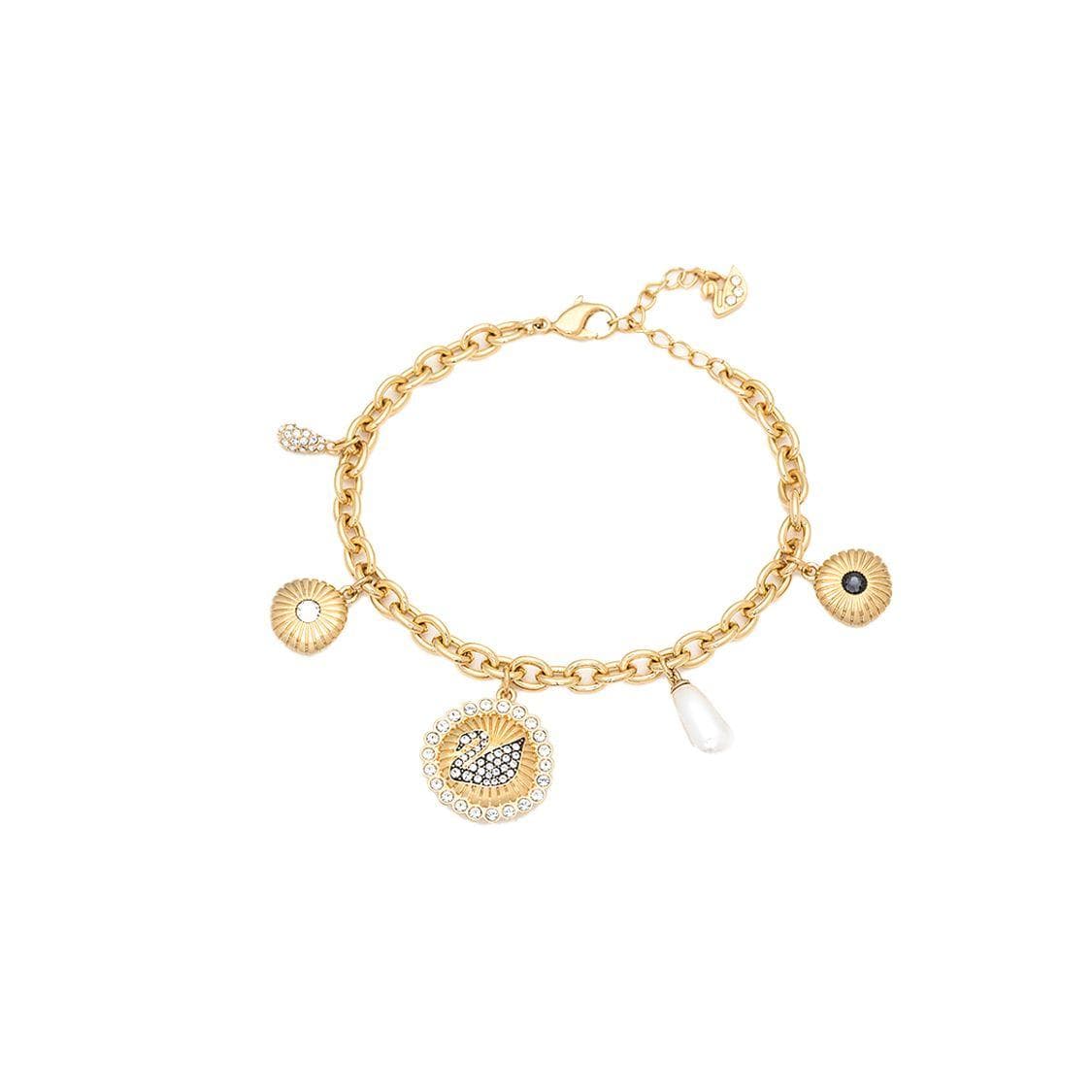 Swarovski Vintage Swan Bracelet Women bracelet 5489217 Box (Random Color),F,Gold Plated