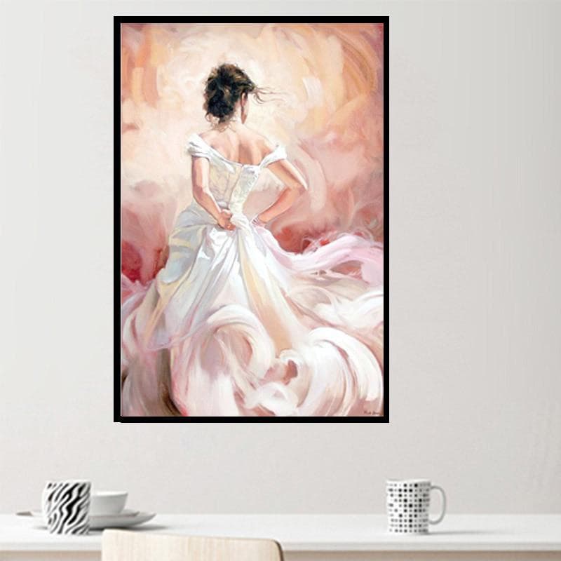 5d Diy Broderies Diamants Beautiful Girl Animal Mosaic Diamond Painting Full Diamond Embroidery 20X30