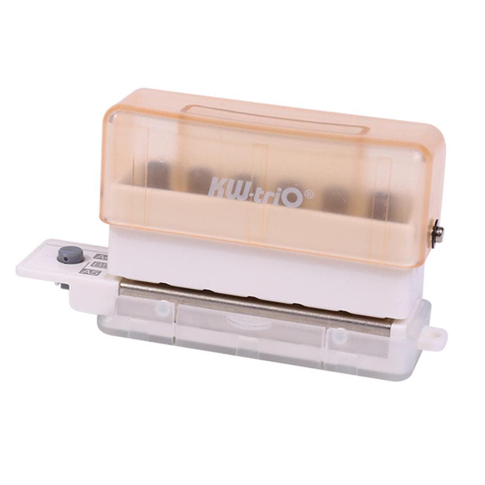 KWtriO 6Hole Paper Punch Handheld Mini Puncher Support Multiple 202630 Hole Punching 5.5mm brown