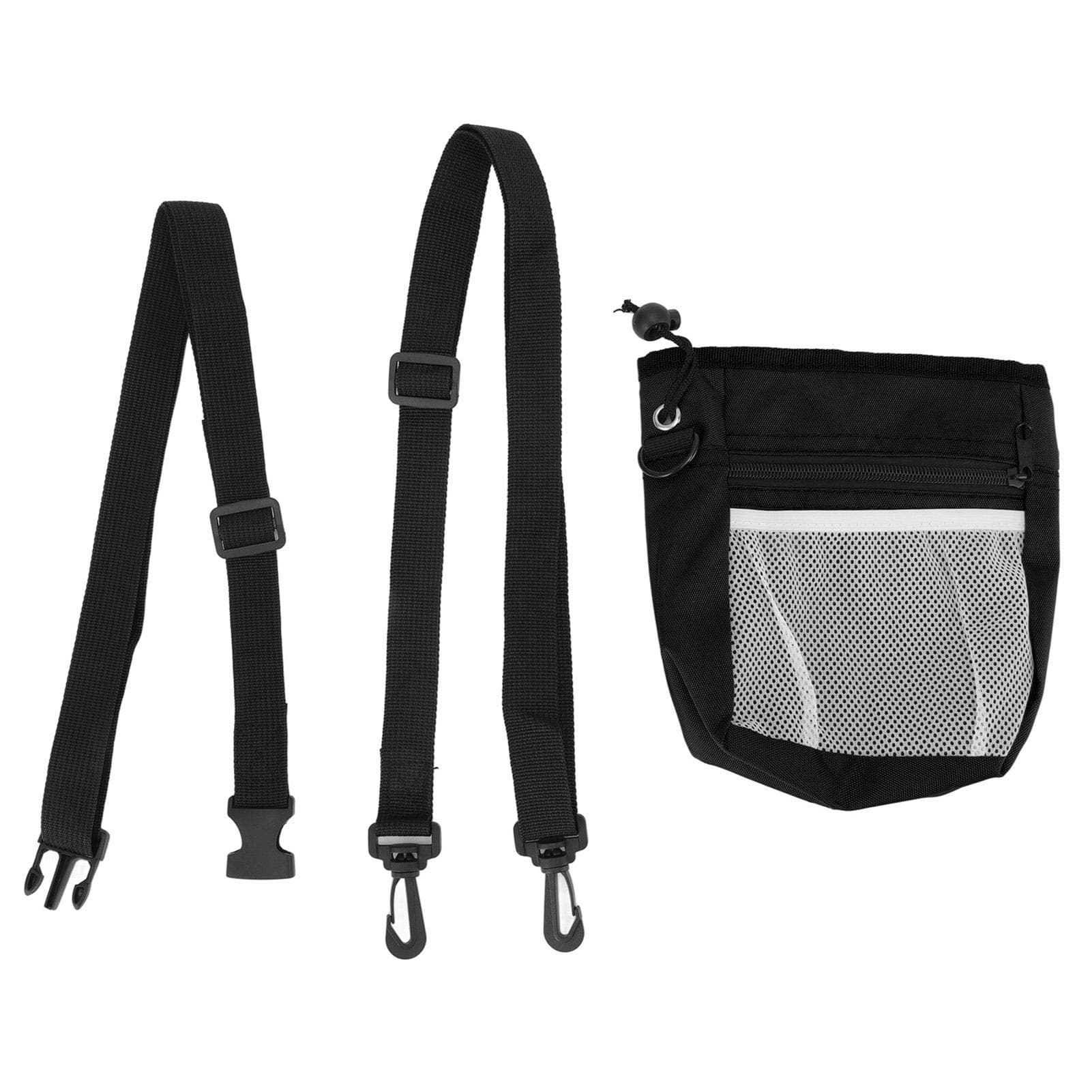 Dog Treats Training Bag Multifunction Portable Large Capacity Puppy Snack Waist Bag for Outdoor black