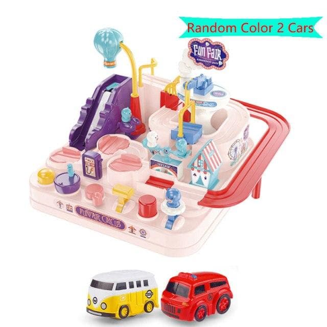 Racing Rail Car Model Racing Educational Toys Children Track Car Adventure Game Brain Game Mechanical Interactive Train Toy