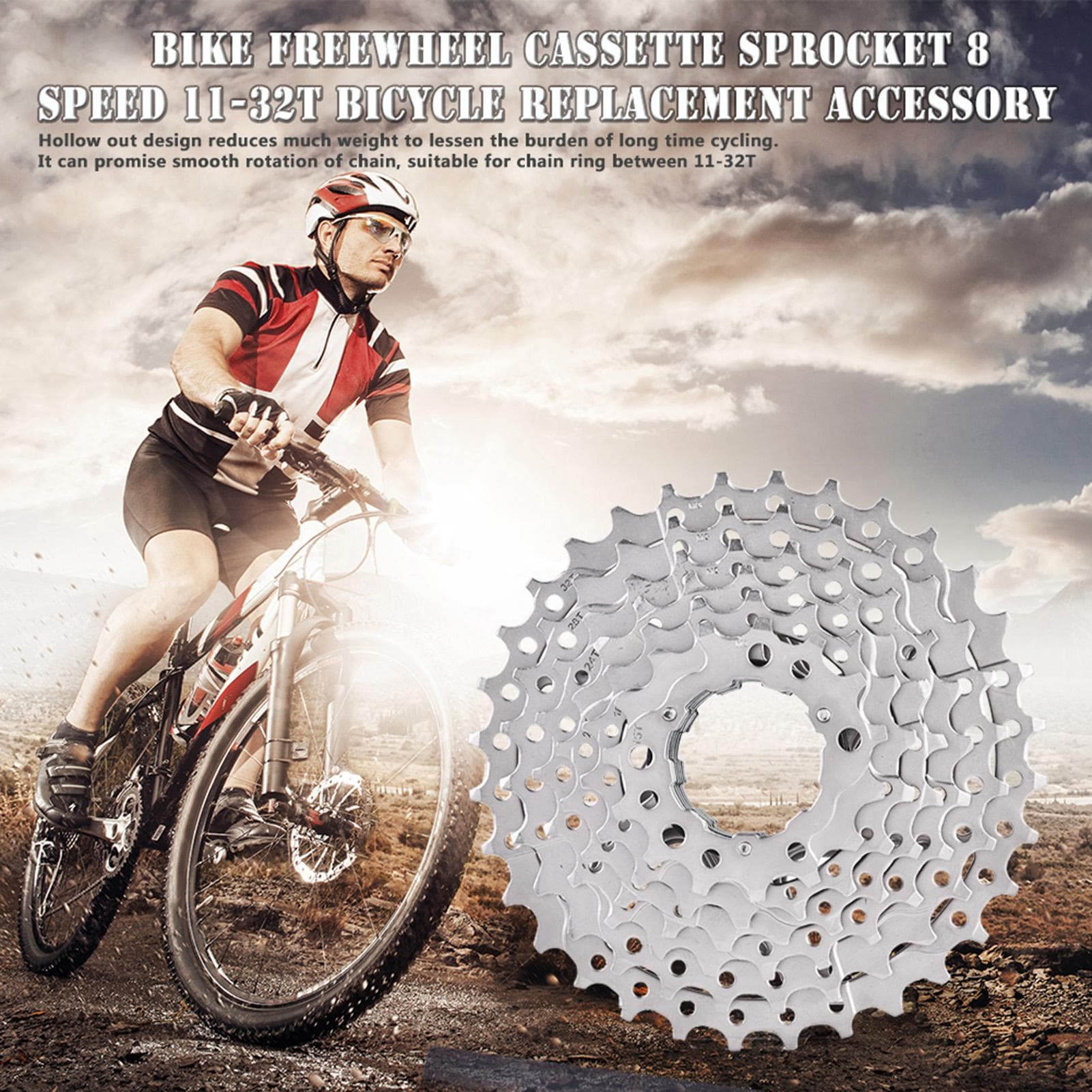 ZTTO Bike Freewheel Cassette Sprocket 8 Speed 11?32T Bicycle Replacement Accessory