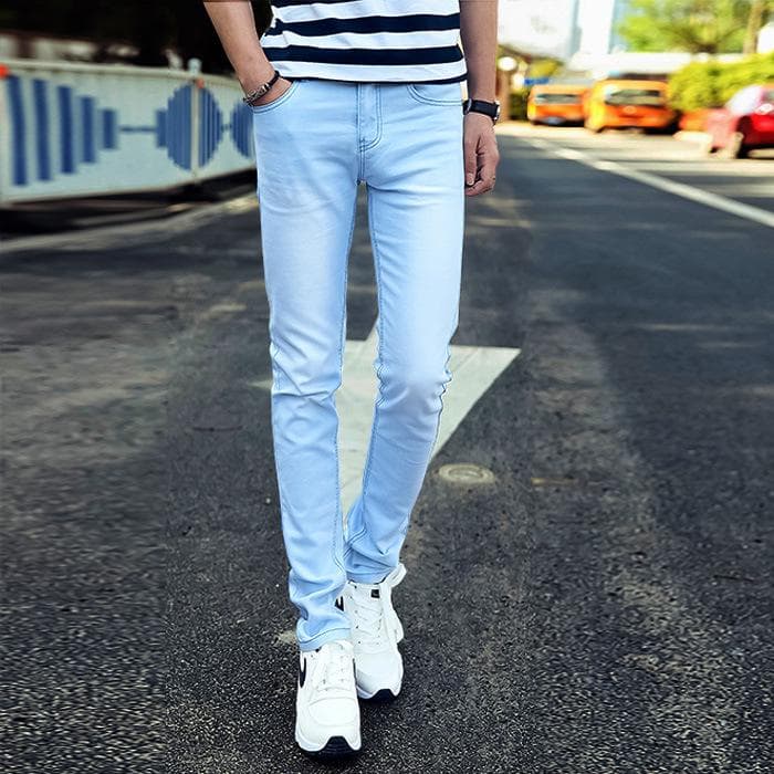 Men's Slim Fit Elastic Skinny Jeans 30