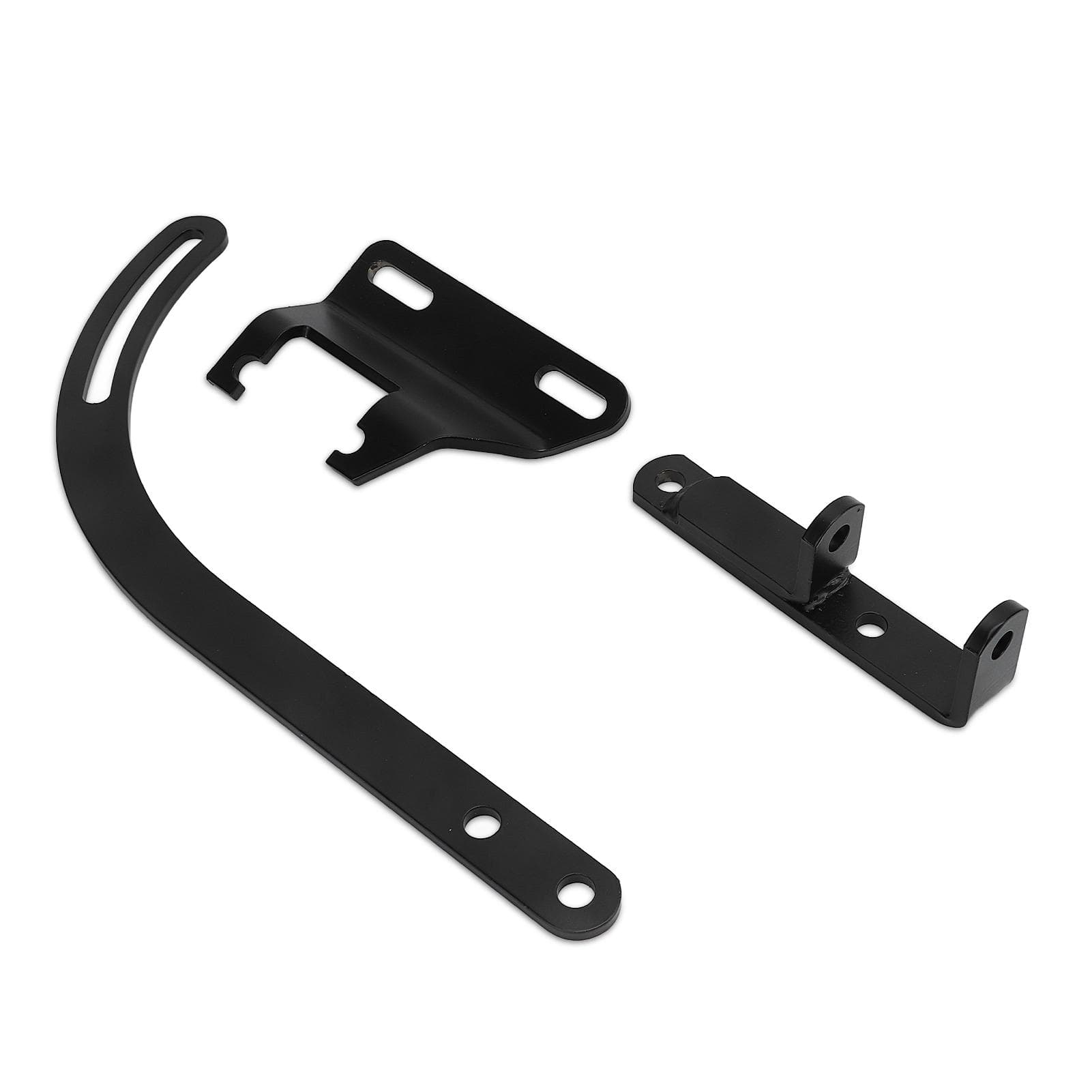 3pcs SWP Alternator Bracket Set Steel Black for SBC Small Block 265 283 305 327 350 383 400