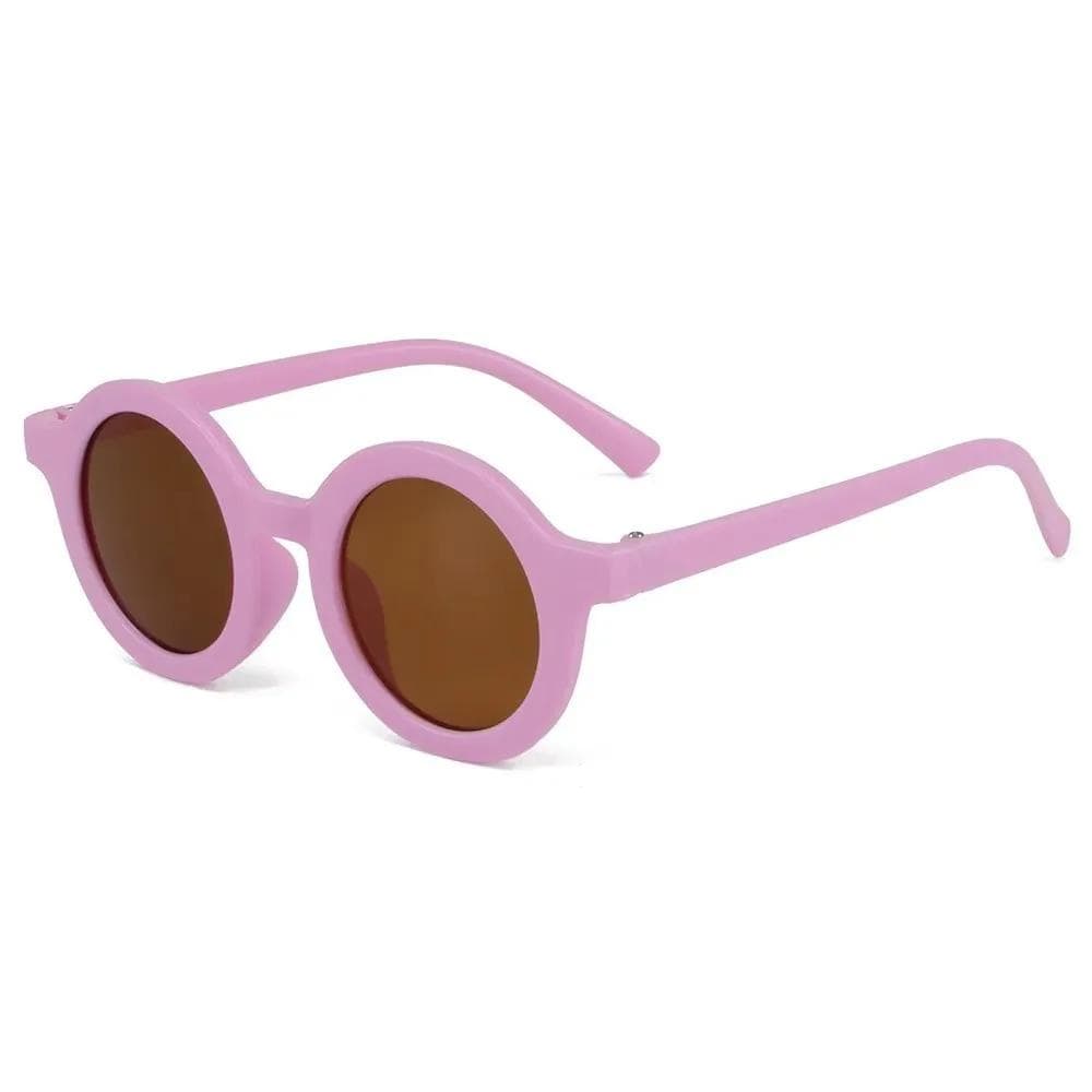 Fashion Round Childrens Sunglasses Retro Trendy Cool UV Protection Baby Eyewear Sunshade for Kids 1PC