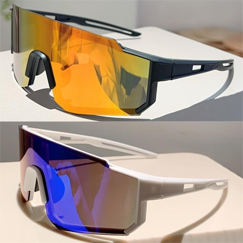 1/2PCS Cyberpunk Cycling Sunglasses Men Women Outdoor Sports Running Skiing Futuristic Glasses