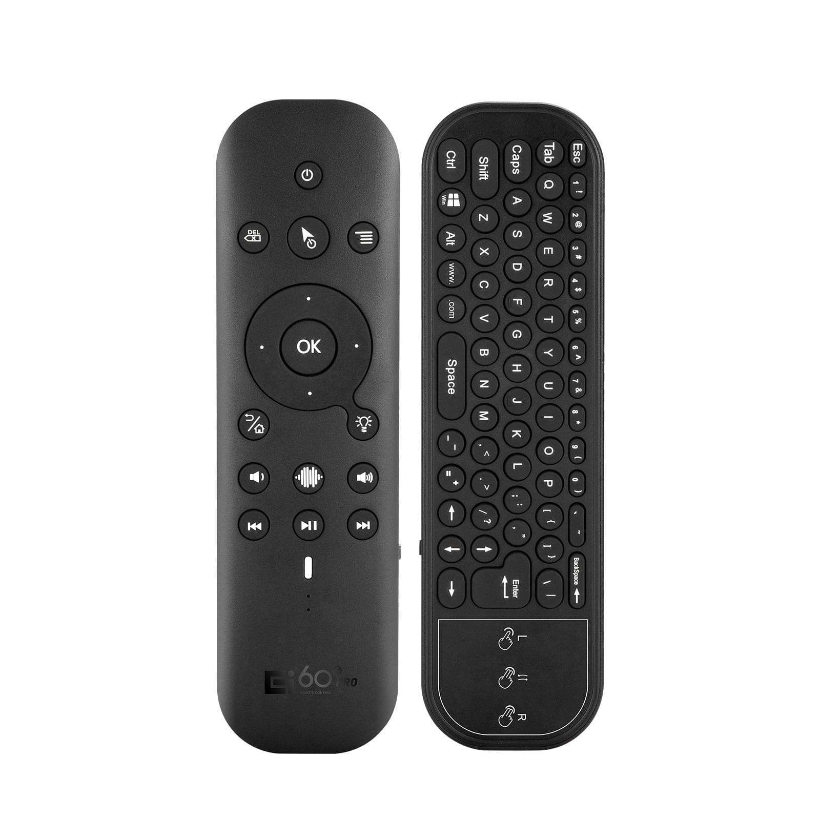 G60SPRO BT 2.4G Dual Mode Voice Remote with Keypad 6-Axis Gyroscope for Smart TV Android TV BOX PC black