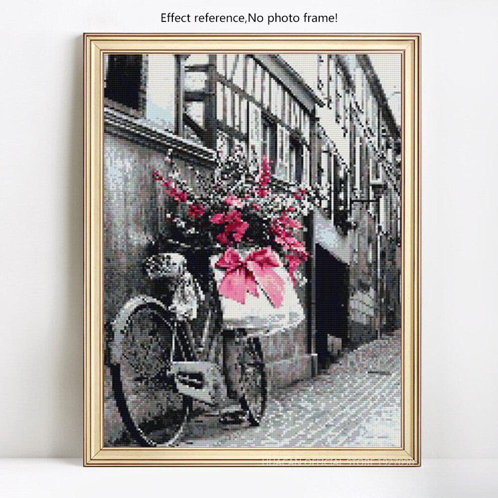 Diamond Painting Embroidery Rose Street Diamond Mosaic Cross Stitch Rhinestones 20X30CM