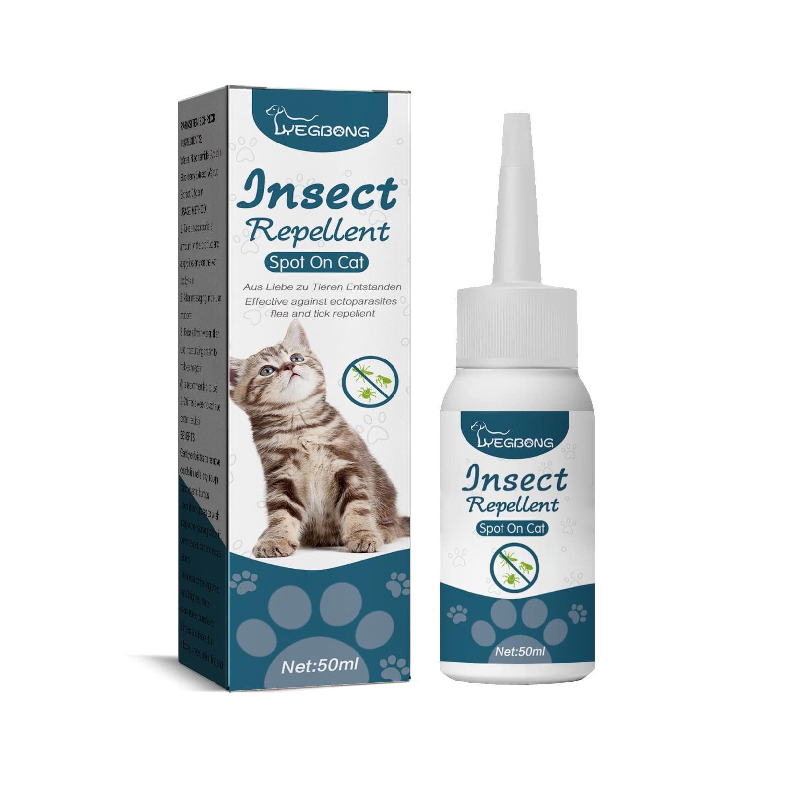 Pet Flea Drops Mites Ticks Lice Insect Cat Itch Skin Prevention Dog Flea Liquid 50ML