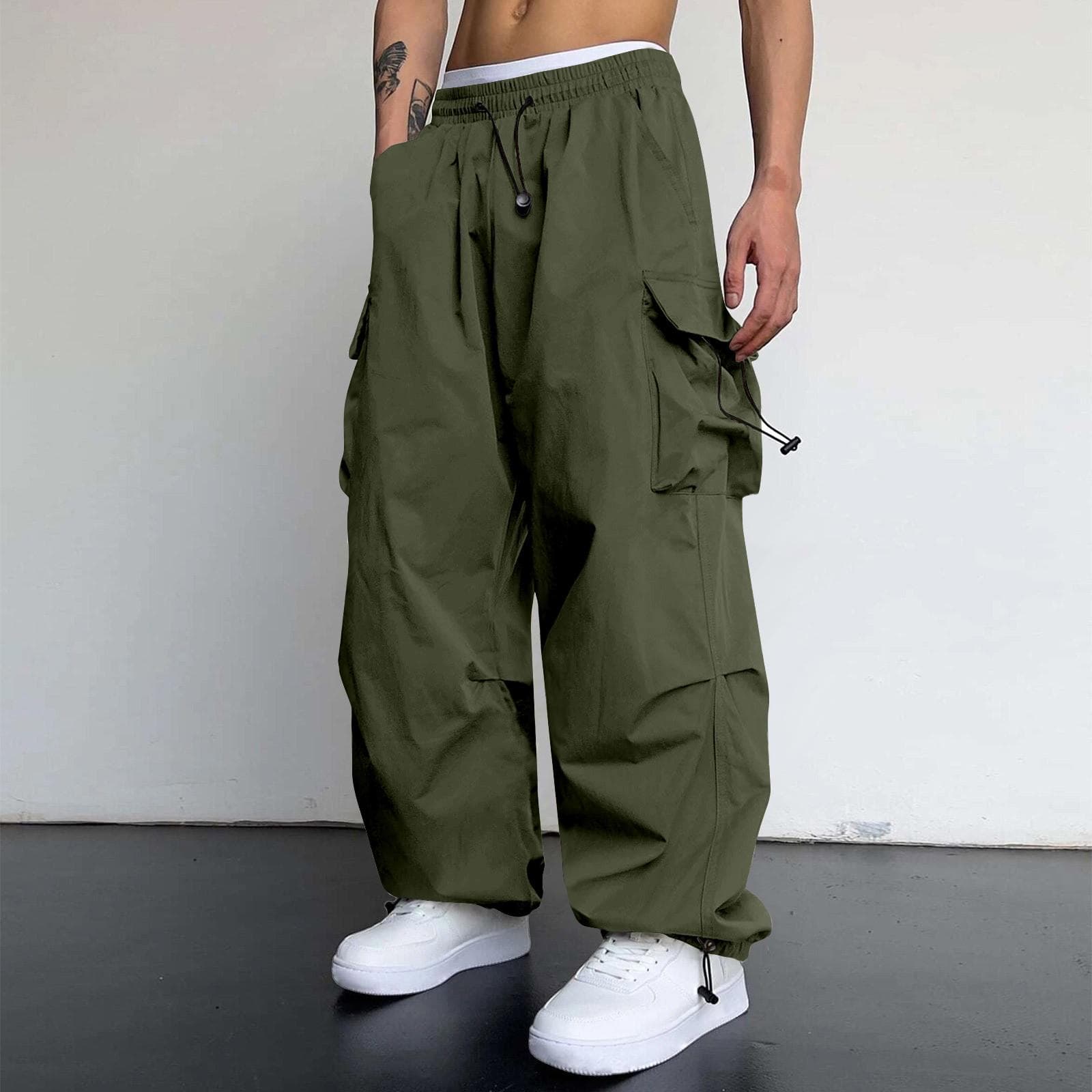 Men's Workwear Sweatpants Casual Parachute High Waist Jogging Pants Men's Sweatpants Casual Pants Casual Wear XXL
