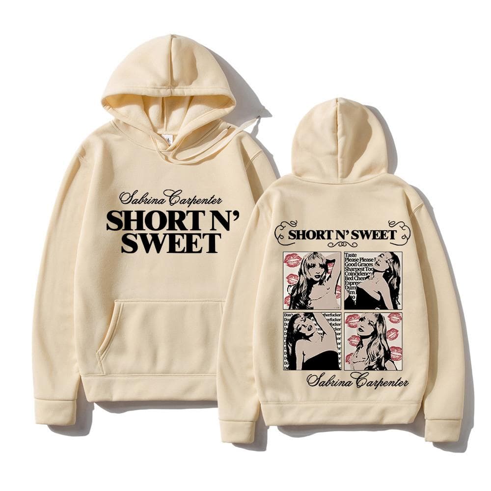 Sabrina Carpenter Short N Sweet Hoodie Men Streetwear Aesthetic Casual Hoodies Unisex Autumn Winter Harajuku Hooded Sweatshirts XXL khaki