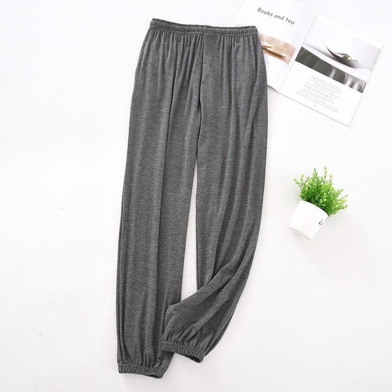Japanese new spring and autumn men's pajamas men's modal home pants tapered pants elastic loose large size trousers pajama pants L