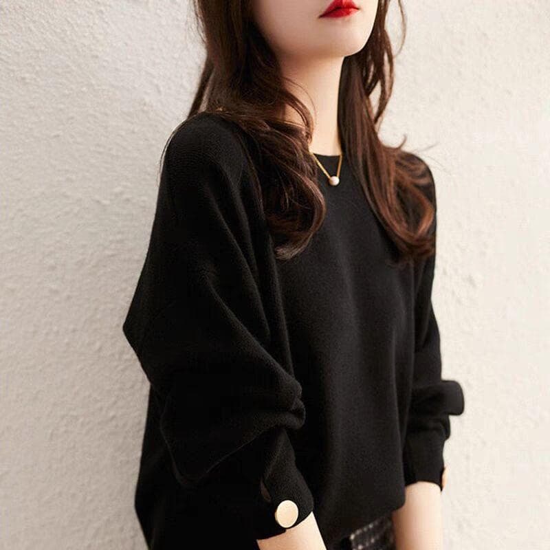 Fashionable Red Sweater Women's Autumn Clothes New Cashmere Base Sweater Top 2XL