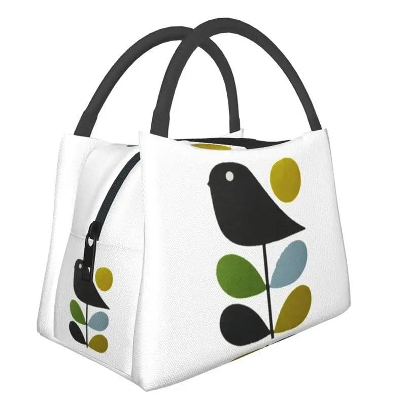 Orla Kiely Abstract Multi Stem Insulated Lunch Tote Bag for Mid Century Scandinavian Geometric Cooler Thermal Food Lunch Box 28x17x16CM gold