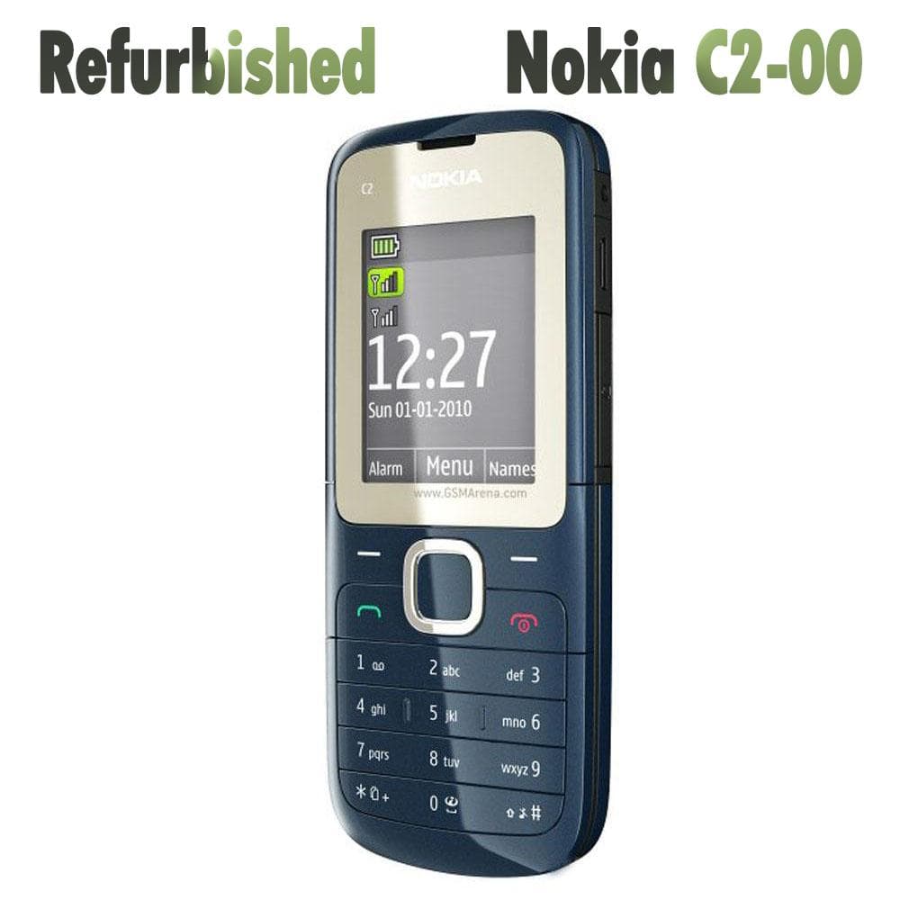 Refurbished Nokia Original Nokia C2-00 Unlocked Mobile Phone With 2 SIM Simple set black