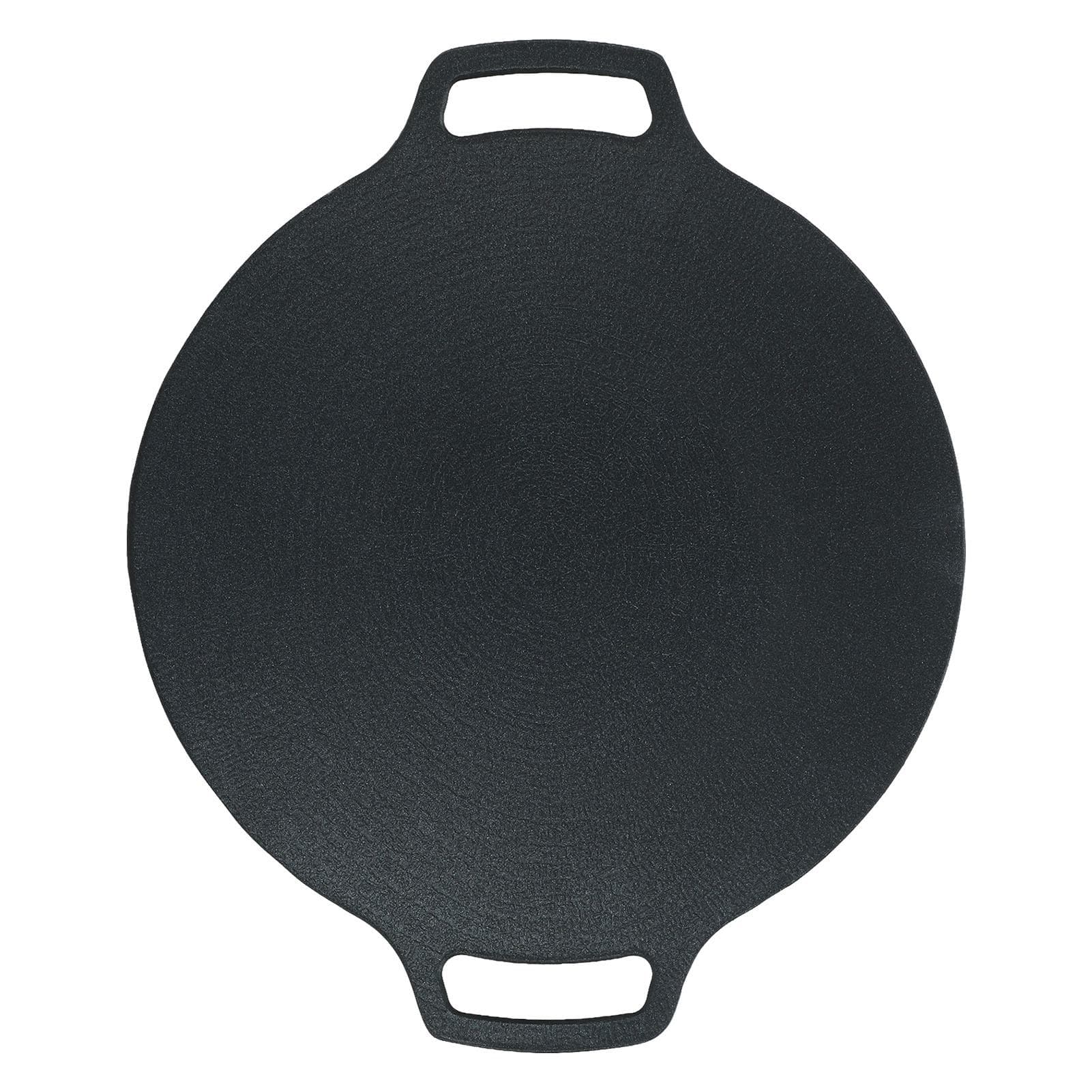 Korean BBQ Grill Pan with Double Handle 6 Layer Coating Multifunctional Non Stick Round Griddle for