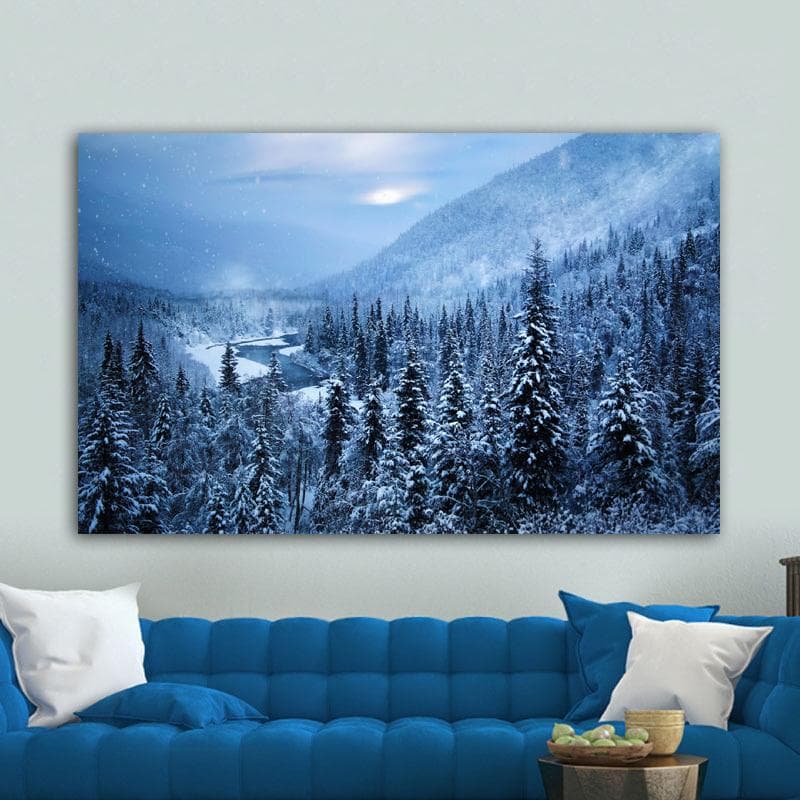 RELIABLI ART Posters And Prints Snow Winter Trees Cancas Painting Poster Quadro Home Decor Wall Art Pictures For Living Room 20*40cm