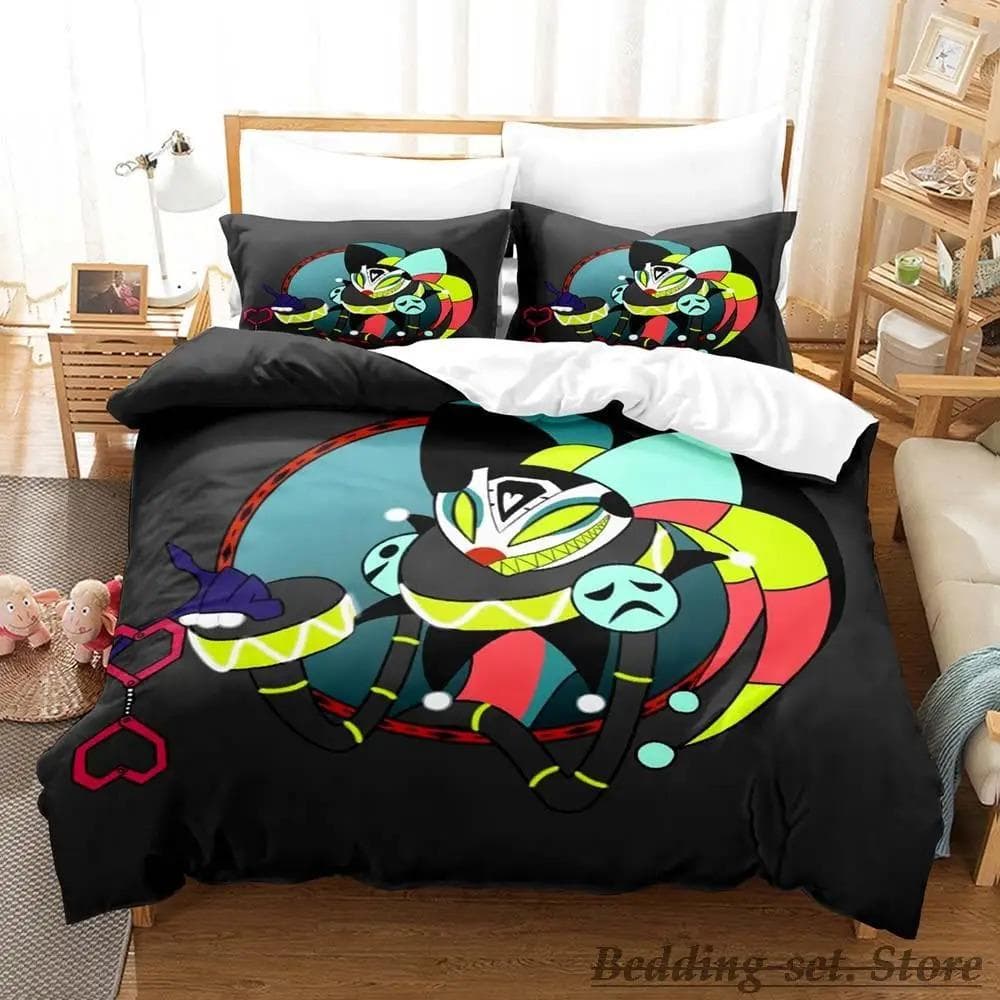 Fizzarolli Boss Bedding Set Single Twin Full Queen King Size Bed Set Adult Kid Bedroom Duvetcover Sets Anime Game Bed AU King 240x210cm
