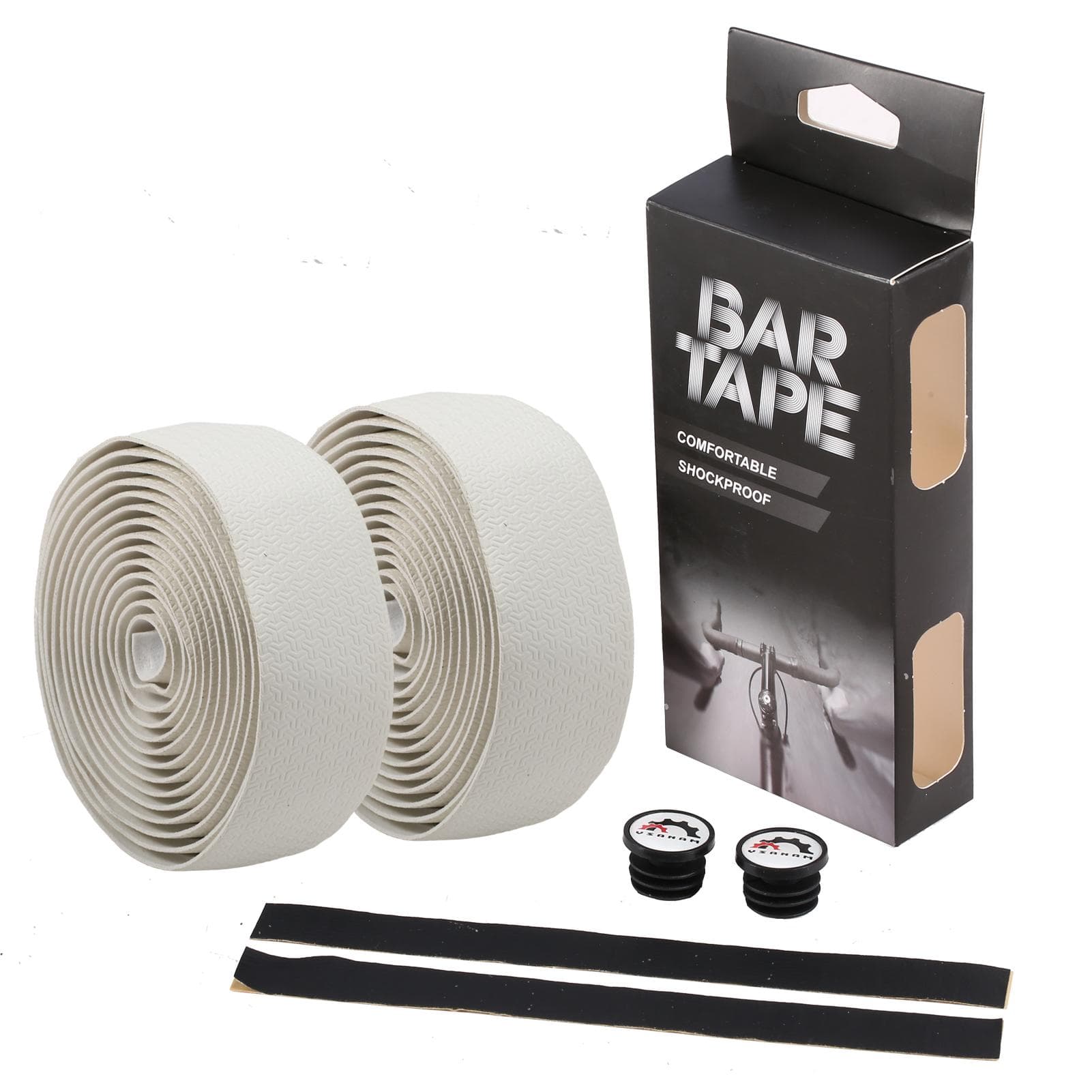 1 pair of Bicycle Handlebar Tapes Soft Road Bike Handlebar Band Breathable Non-Slip Cycling white