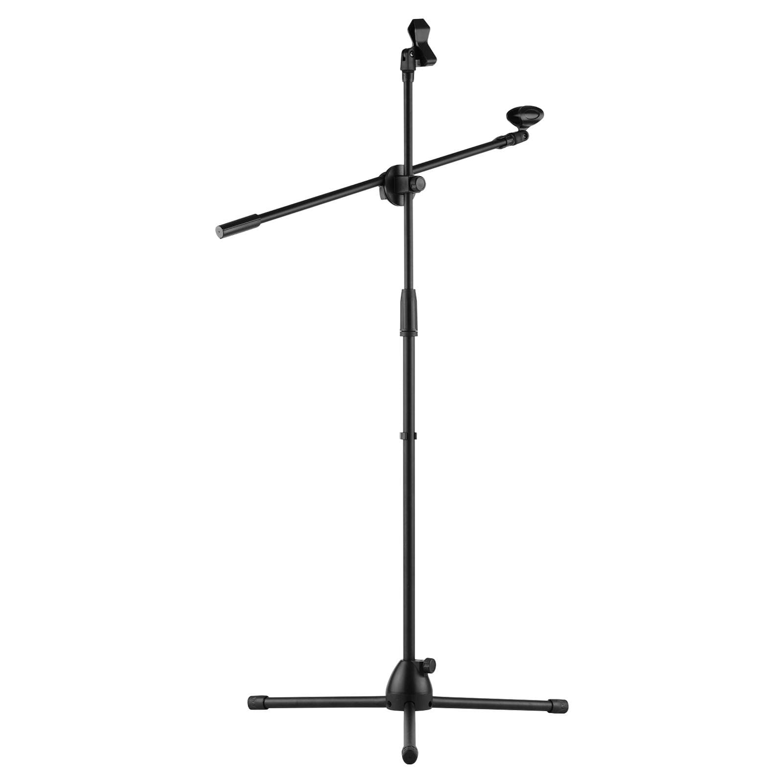 Microphone Tripod Stand Boom Floor Model Adjustable Height Light Weight Heavy Duty Collapsible for black