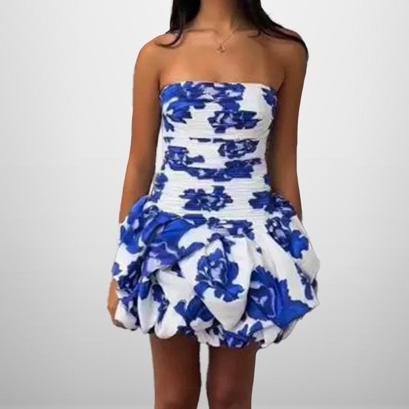 Pleated Bubble Irregular Skirt Tube Top Dress Short Slim Fit Playful Cloud Bud Skirt XXXL