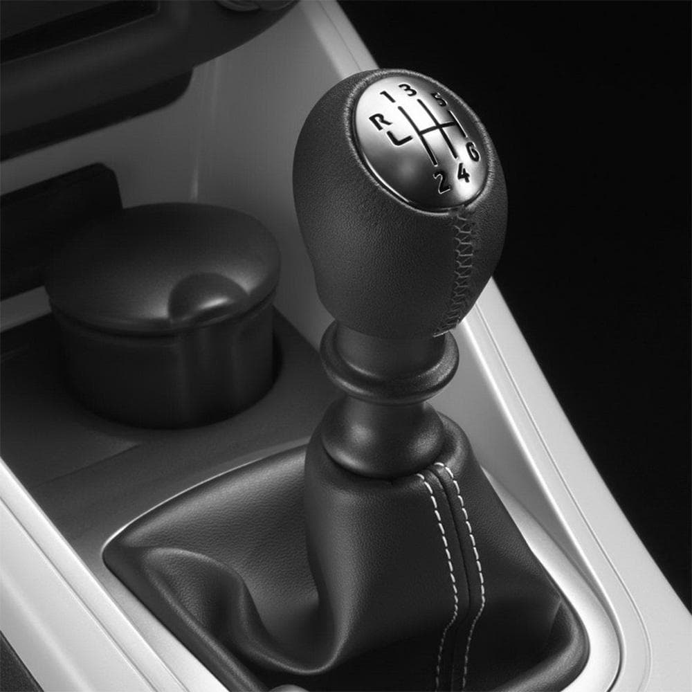 PU Leather 6 Speed Gear Shift Knob Lever Stick Pen For Renault Megane Clio Laguna Scenic For Opel black