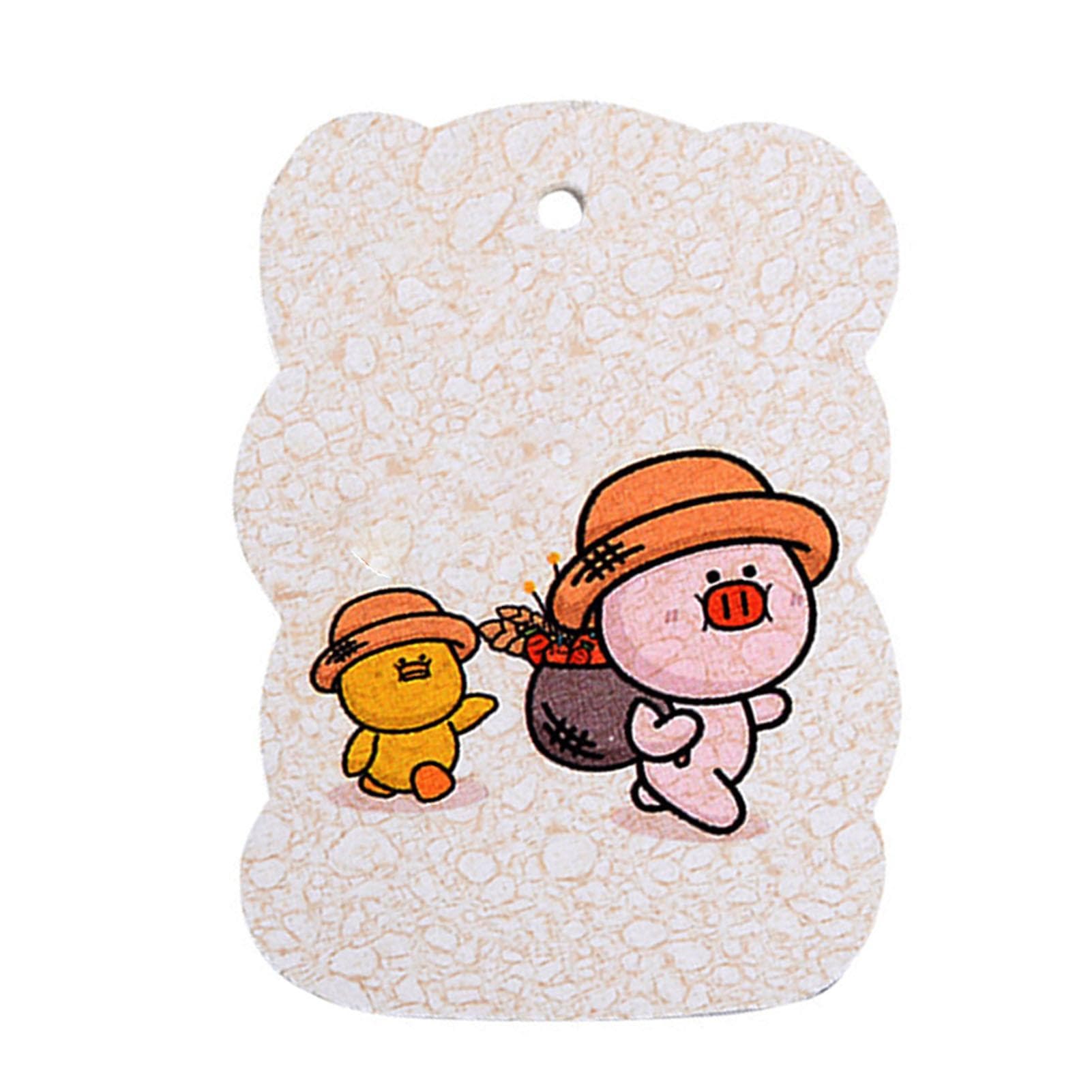 Compressed Wood Pulp Sponge High Absorbent Soft Cartoon Kitchen Scrub Sponge for Dish Washing