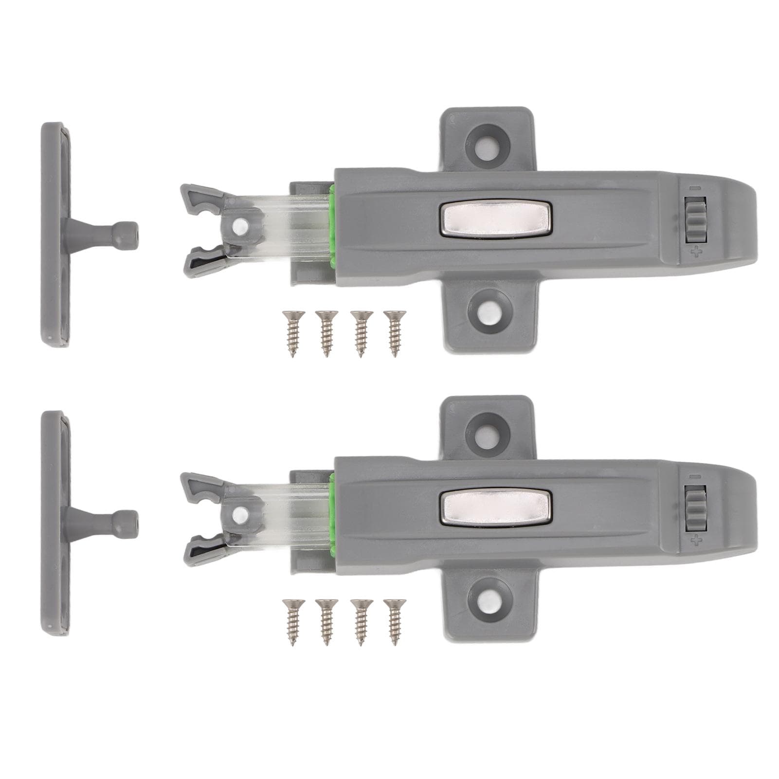 2 Set Cabinet Door Push Latch ABS Rebound Self Locking Device Collision Resistant Cushioning
