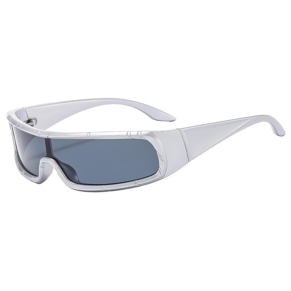 Fashionable Punk Sunglasses UV Proof One Piece Design Outdoor Cycling Glasses XSY691