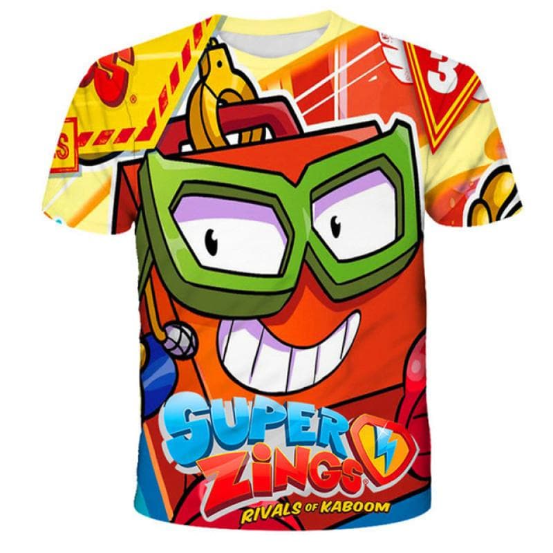 1-14 Years Super Zings Children Short Sleeve T-shirts Clothing Boys Girls Cartoon Casual Tshirts Clothes Unisex Cute Fashion Tee 130