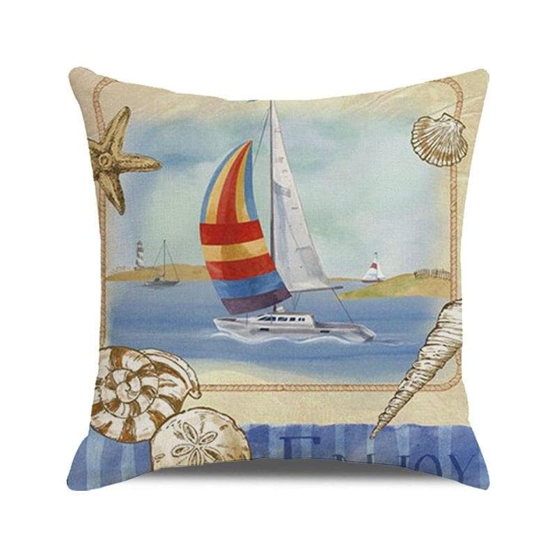 45x45 cm starfish beach chair sailboat slippers print pillowcase upholstery pillowcase nautical style cushion cover 50x50cm