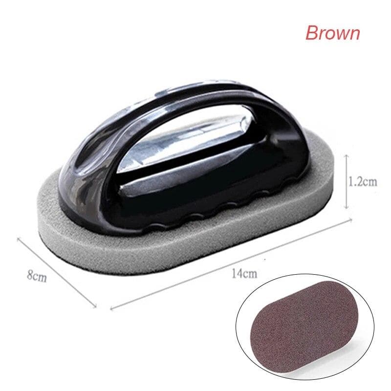Magic Kitchen Sponge Brush Melamine Sponge Cleaning Brush Descaling Knife Pan Pot Cleaner Strong Decontamination Brushes brown