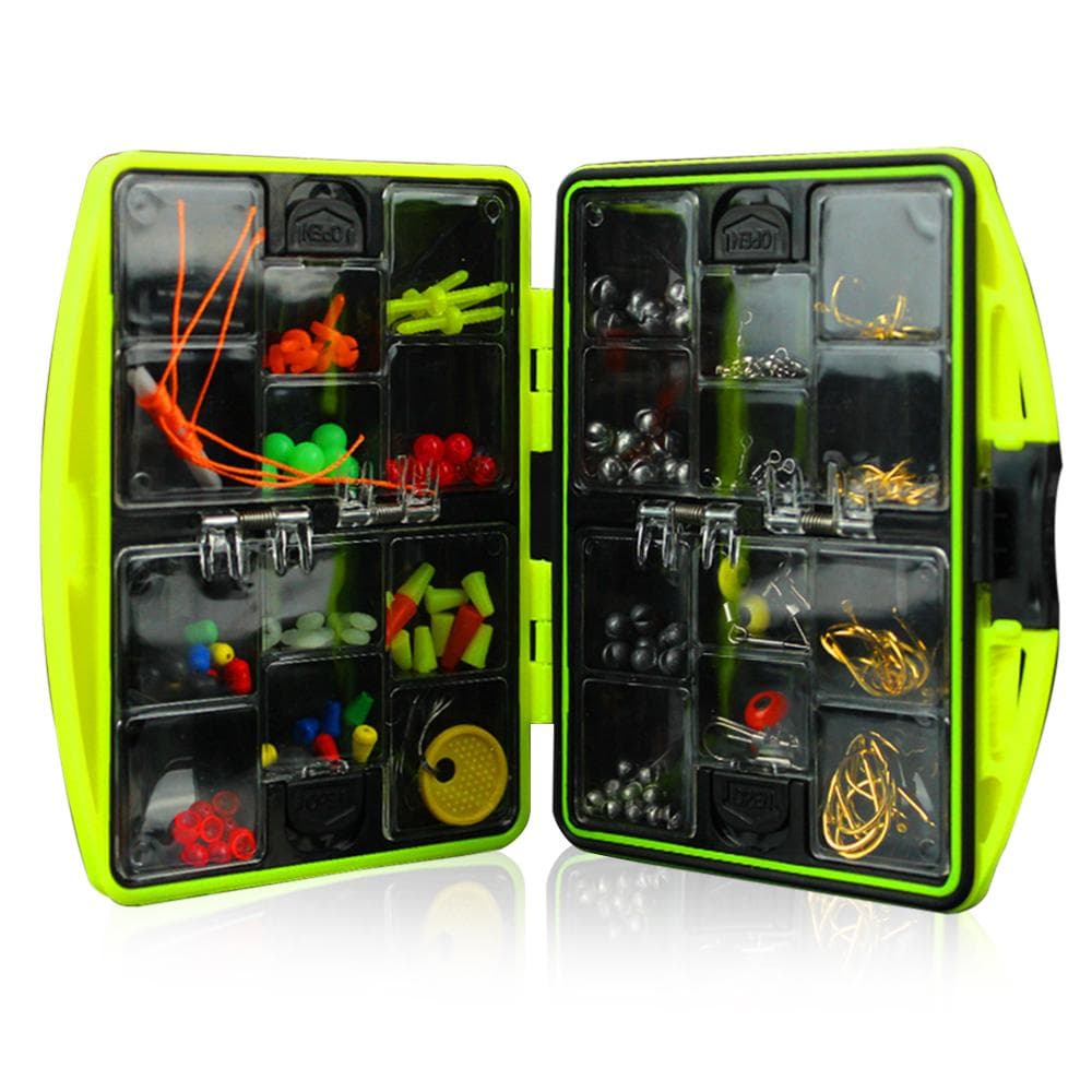 Fishing Accessories Kit Including Hook Sinker Weights Fishing Swivels Snaps Fishing Line Beads