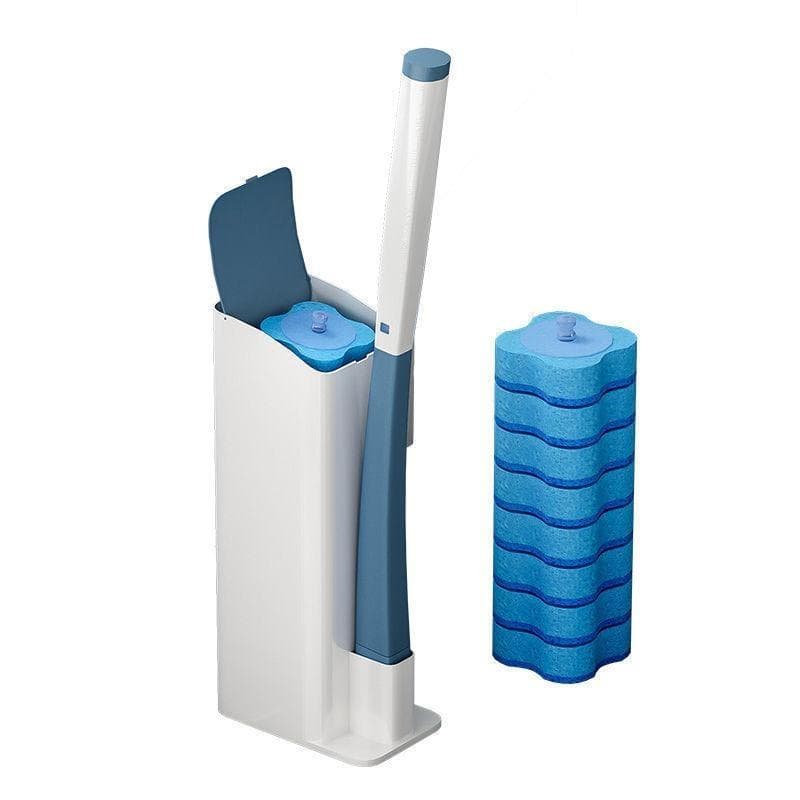 Disposable Toilet Brush Set Toilet Wand Kit Long Handled Bathroom Toilet Cleaner Brush with 8/16/24/32PCS Replacement Heads Toilet Brush&8PCS Heads