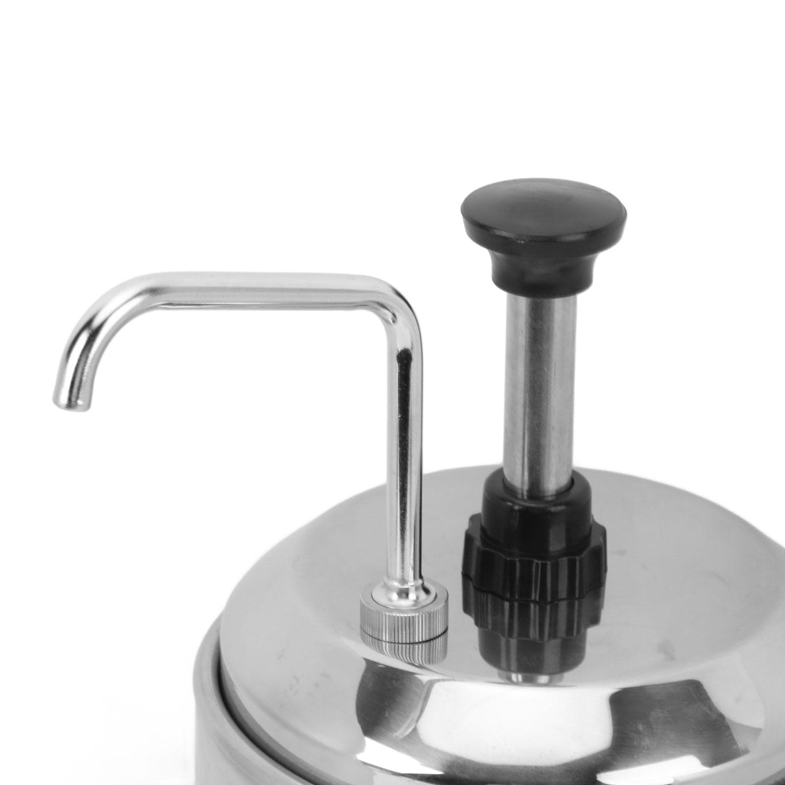 Hot Nacho Cheese Warmer with Pump Stainless Steel Temperature Adjustment 360 Degree Rotation US Plug