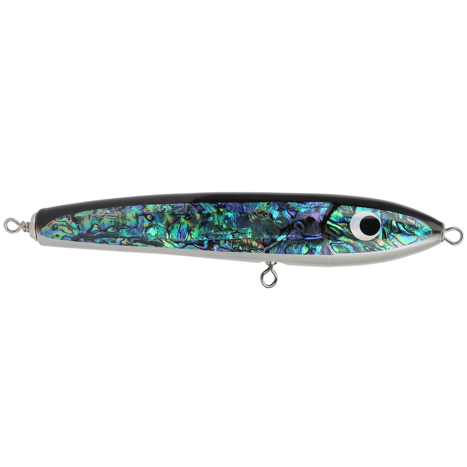 Fish Lure Abalone Shell Fishing Bait Wooden Crankbait for Tuna Grouper Billbirds Sea Bream 23x3.5cm